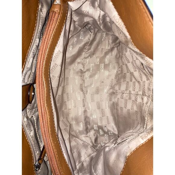 MICHAEL KORS, LARGE BROWN PEBBLED LEATHER SHOULDER BAG (ASIS) - Picture 13 of 16